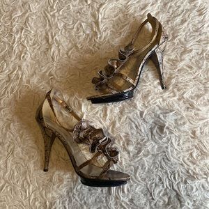 IVANA-09 Natural Snake Sandal Heels 👠